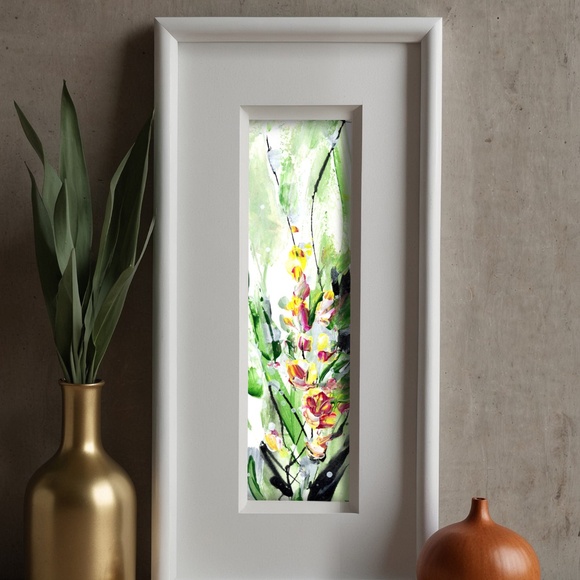 Original Abstract Floral Watercolor Painting - Floral Encounters 3 - Picture 1 of 7